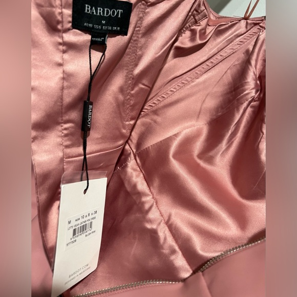 Faux Leather Pink Strapless Dress - Picture 3 of 3